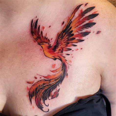 burning phoenix tattoo